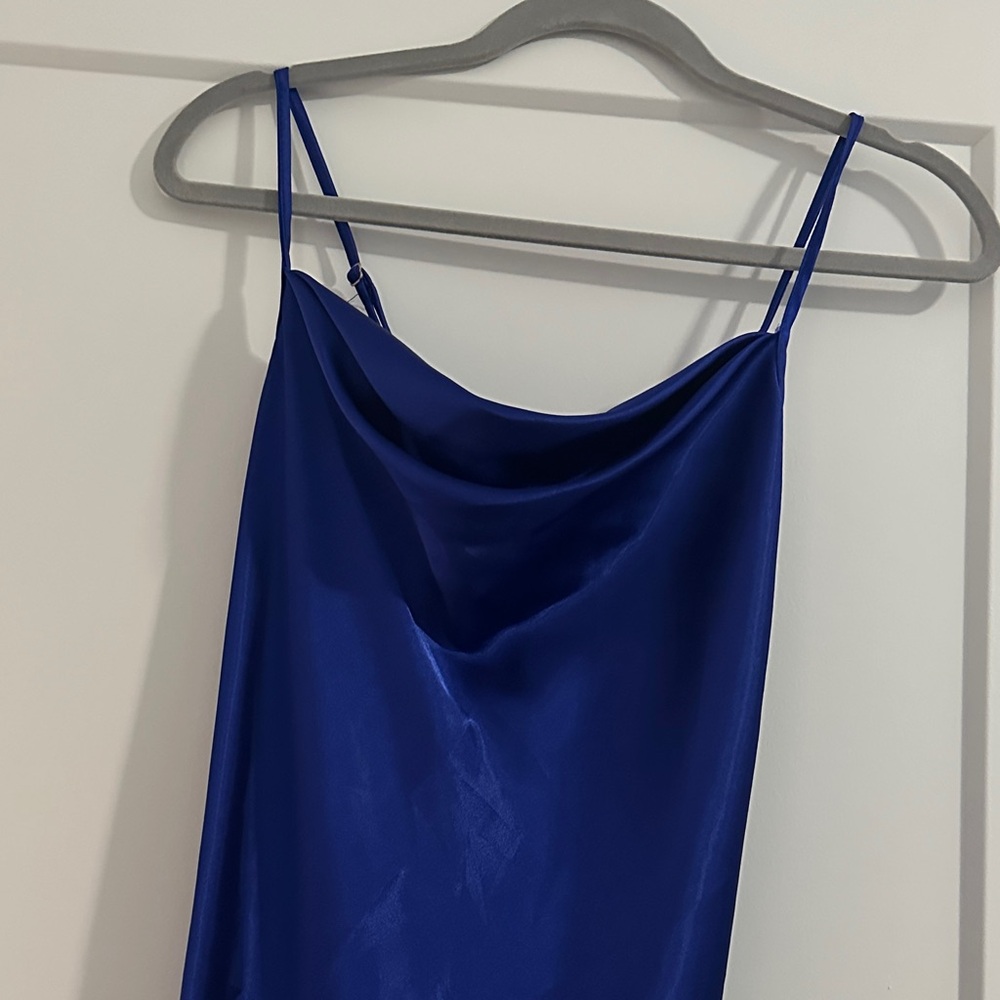 bebe Blue High Low Dress